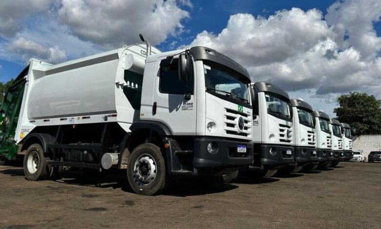 Comurg, novos caminhões, novos caminhões Comurg, novos caminhões coleta de lixo Comurg, coleta de lixo em Goiânia