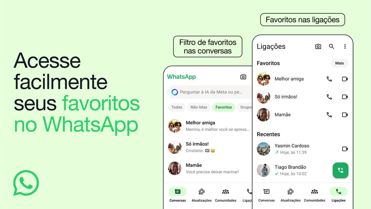 WhatsApp libera nova função que permite escolher contatos favoritos; saiba