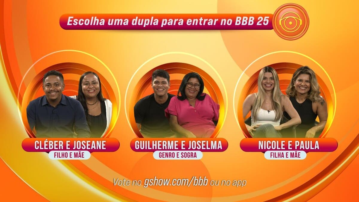 BBB 25: confira as três duplas que disputam última vaga para