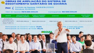 tratamento de esgoto em Goiânia, obra tratamento de esgoto Goiânia, tratamento de esgoto Goiânia, Caiado tratamento de esgoto Goiânia, Estação de Tratamento de Esgoto Goiânia