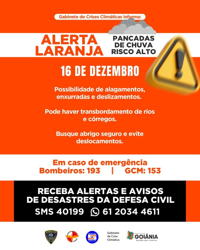 alerta sonoro goiânia, alerta sonoro defesa civil goiânia, alerta defesa civil goiânia, alerta severo goiânia, alerta sonoro chuvas goiânia
