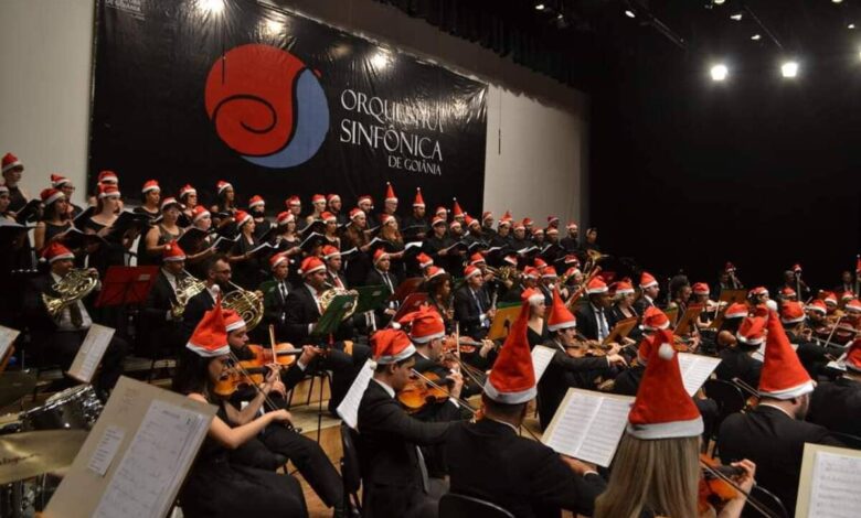 Orquestra Sinfônica de Goiânia, Orquestra Sinfônica de Goiânia concerto Praça Tamandaré, Natal Para Todos Praça Tamandaré Goiânia, inauguração da iluminação natalina da Praça Tamandaré, inauguração iluminação natalina Praça Tamandaré Goiânia