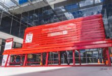 Banco Vermelho, instalação Banco Vermelho Aparecida de Goiânia, Banco Vermelho Cidade Administrativa Maguito Vilela, Banco Vermelho Aparecida, Banco Vermelho Aparecida de Goiânia