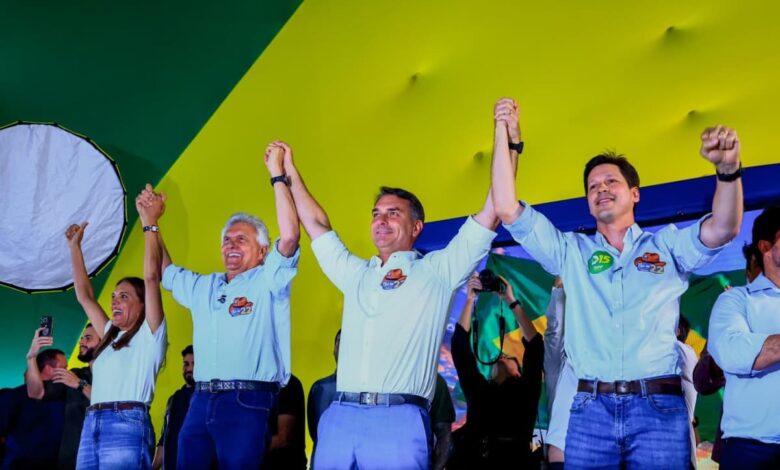 Daniel Vilela Caiado apoio Flávio Bolsonaro 2º turno Goiânia, Daniel Vilela Caiado Flávio Bolsonaro, Flávio Bolsonaro, Flávio Bolsonaro Goiânia, Caiado apoio Flávio Bolsonaro
