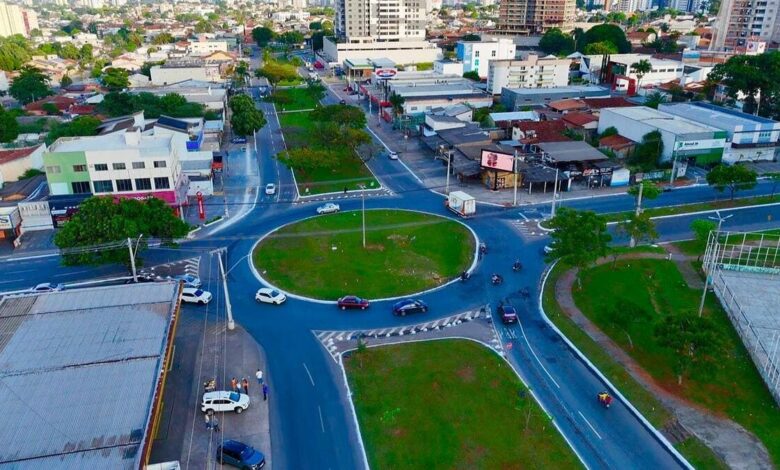 Rotatória Parque Amazônia, Cruzamento Av Transbrasiliana Feira de Santana, Semáforos Parque Amazônia, trânsito Parque Amazônia Goiânia, obras Av Transbrasiliana Feira de Santana Parque Amazônia